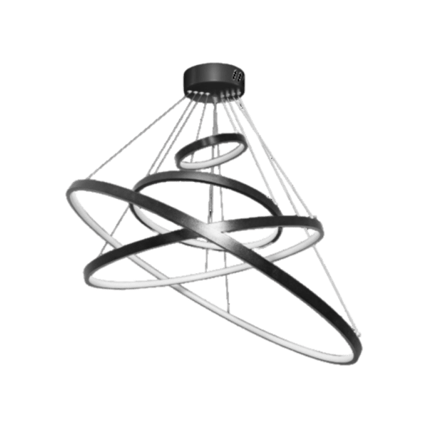 Pendente LED Circle Four Preto